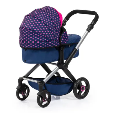 Bayer Design, Xeo, carucior multifunctional pentru papusi, bleumarin-roz