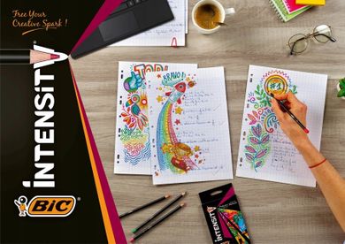Bic, Intensity, creioane colorate premium, 36 culori