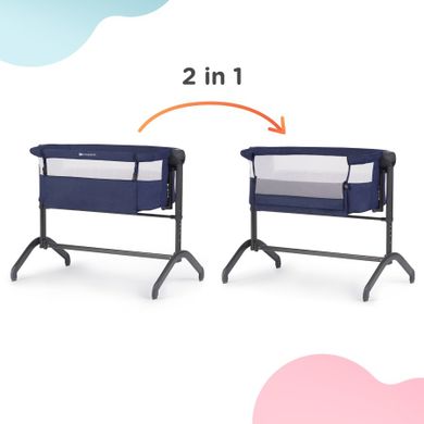 Kinderkraft, Bea, patut atasabil (co-sleeper) 2in1, gri