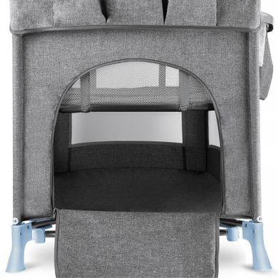 Kinderkraft, Joy, patut de calatorie 2in1 cu accesorii, albastru
