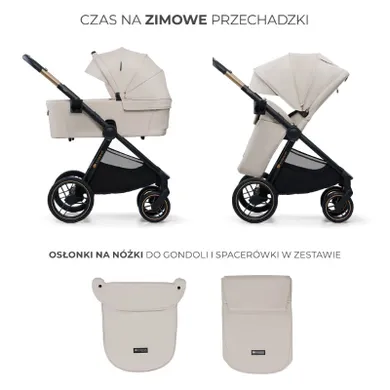 Kinderkraft, Nea 2, carucior multifunctional 2w1, Soft Beige