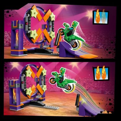 LEGO City, Stuntz, Provocarea de cascadorii pe rampa cu saritura prin cos, 60359