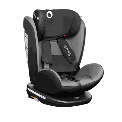Lionelo, Bastiaan, scaun auto cu baza rotativa, Grey/Black