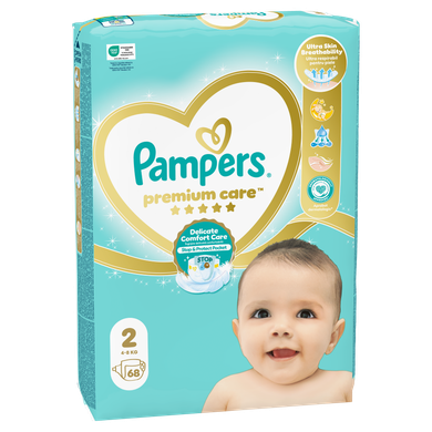 Pampers Premium Care, scutece marimea 2, 4-8 kg, 68 buc.