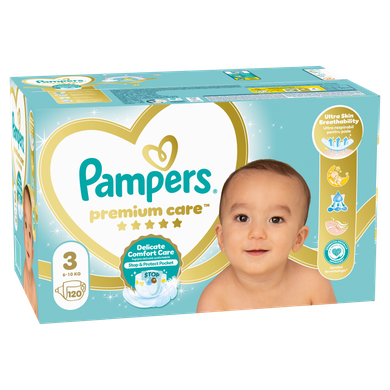 Pampers Premium Care, scutece marimea 3, 5-9 kg, 120 buc.
