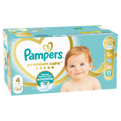 Pampers Premium Care, scutece marimea 4, 9-14 kg, 104 buc.