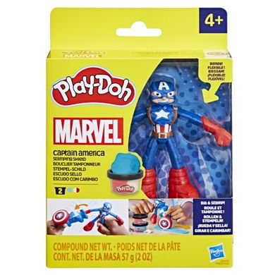 Play-Doh, Marvel, Captain America, figurina si accesorii, set creativ