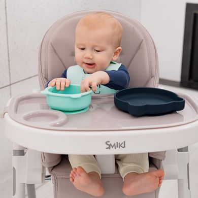 Smiki, scaun de masa bebe, cappuccino