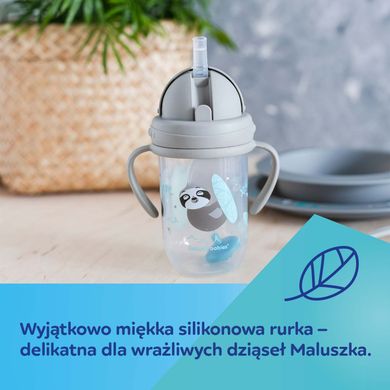 Canpol babies, Bonjour Paris, canita anti-varsare cu pai, albastru, 270 ml