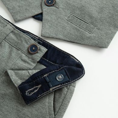 Cool Club, Set pentru baieti, Body cu maneca lunga, Vesta, Pantaloni din textil, mix