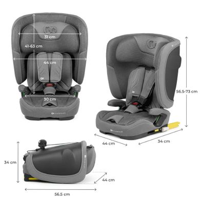 Kinderkraft, FIX2GO, i-Size, scaun auto, Grey, 76-150 cm