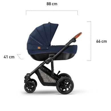 Kinderkraft, Prime, carucior multifunctional 3in1, bleumarin + geanta Mommy Bag