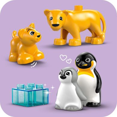 LEGO DUPLO, Familii de animale salbatice: Pinguini si lei, 10442