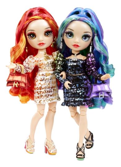 Rainbow High, Twins, Laurel & Holly De’Vious, papusi fashion, 2 buc.