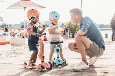 Scoot & Ride, Highwaykick 1, vehicul fara pedale si trotineta 2 in 1, Peach