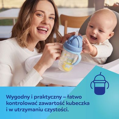 Canpol babies, Bonjour Paris, canita anti-varsare cu pai, albastru, 270 ml