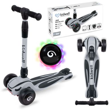 Kidwell, Jax, trotineta cu 3 roti, gri-negru