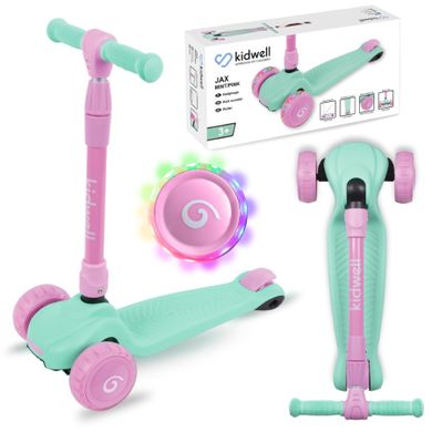 Kidwell, Jax, trotineta cu 3 roti, menta-roz