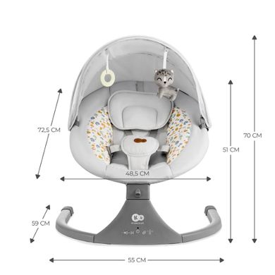 Kinderkraft, Lumi 2, balansoar electric 2in1, Light Grey