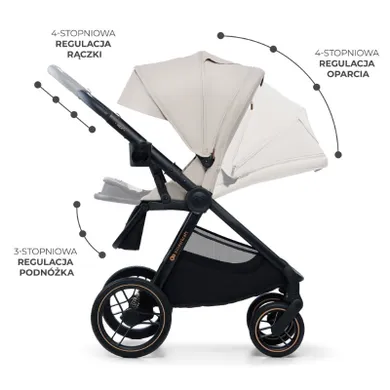 Kinderkraft, Nea 2, carucior multifunctional 2w1, Soft Beige