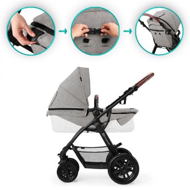 Kinderkraft, Xmoov, Mink, carucior multifunctional pentru copii, 3in1, Dark Grey