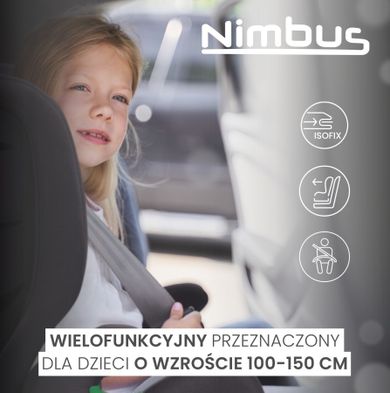 Caretero, Nimbus I-size, scaun auto, inaltator auto, verde inchis, 15-36 kg