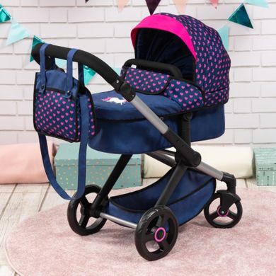 Bayer Design, Xeo, carucior multifunctional pentru papusi, bleumarin-roz