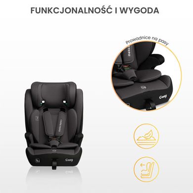 Caretero, Cosy i-Size, scaun auto, gri, 76-150 cm