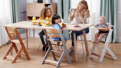 Kinderkraft, Enock, scaun pentru hranire copii 3in1, negru