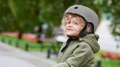 Kinderkraft, Safety, casca de bicicleta, gri