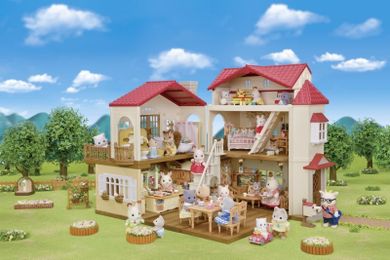 Sylvanian Families, Casa mare rustica cu camera la mansarda, set cu figurine, 5727