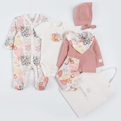 Cool Club, Set pentru fete, Caciula, Esarfa, Bluza cu capse, Pantaloni cu botosei, Pijama tip salopeta, Body cu maneca scurta, mix