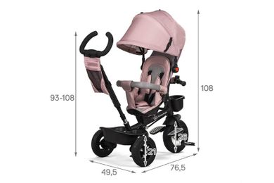 Kinderkraft, Aveo, bicicleta cu trei roti, roz