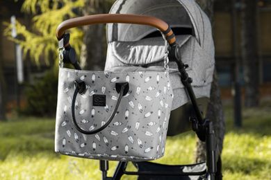 Kinderkraft, Prime, carucior multifunctional 2in1, gri + geanta Mommy Bag
