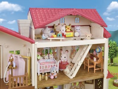 Sylvanian Families, Casa mare rustica cu camera la mansarda, set cu figurine, 5727