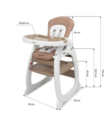 Caretero, Homee, scaun de hranire si masa, Brown