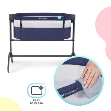 Kinderkraft, Bea, patut atasabil (co-sleeper) 2in1, gri
