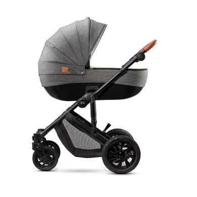 Kinderkraft, Prime, carucior multifunctional 2in1, gri + geanta Mommy Bag