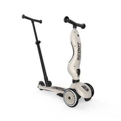 Scoot & Ride, Highwaykick 1 Push and Go, trotineta cu scaun si maner 3 in 1, Ash