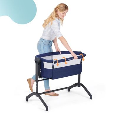 Kinderkraft, Bea, patut atasabil (co-sleeper) 2in1, gri