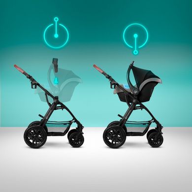Kinderkraft, Xmoov, carucior multifunctional Travel System 3in1, gri