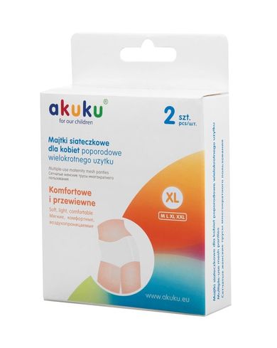 Akuku, lenjerie postnatala, reutilizabile, marime XL, 2 buc.