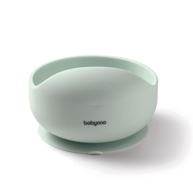 BabyOno, Casti din silicon cu ventuza, menta verde