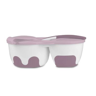 BabyOno, castron compartimentat cu lingurita, mov