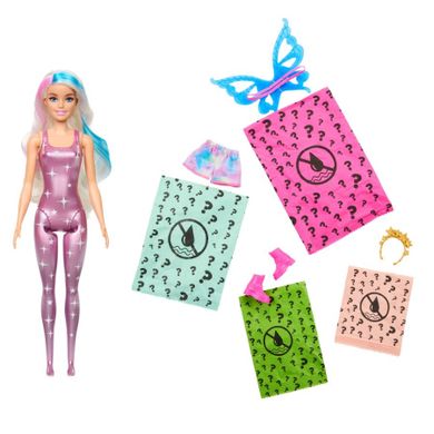 Barbie, Color Reveal, Curcubeu Galactic, papusa surpriza si accesorii, 1 buc.