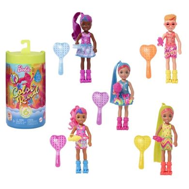 Barbie, Color Reveal, Neon Tie-Dye, papusa Chelsea, 1 buc.