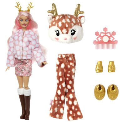 Barbie, Cutie Reveal, Pamant de iarna, papusa cu accesorii, 1 buc.