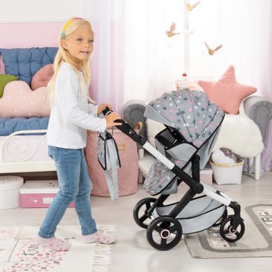 Bayer Design, Xeo, carucior multifunctional pentru papusi, gri