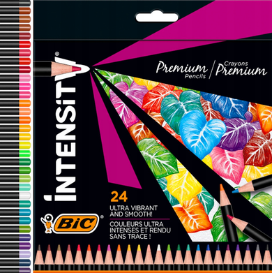 Bic, Intensity Premium, creioane colorate, 24 culoare