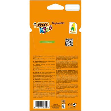 Bic, Kids, Tropicolors, creioane colorate, 12 buc.